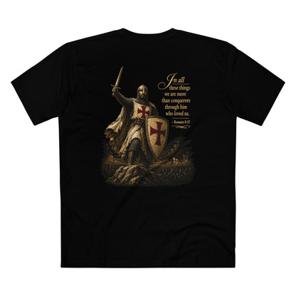 More Than Conquerors Premium Tee - Christian Warrior Graphic Wear