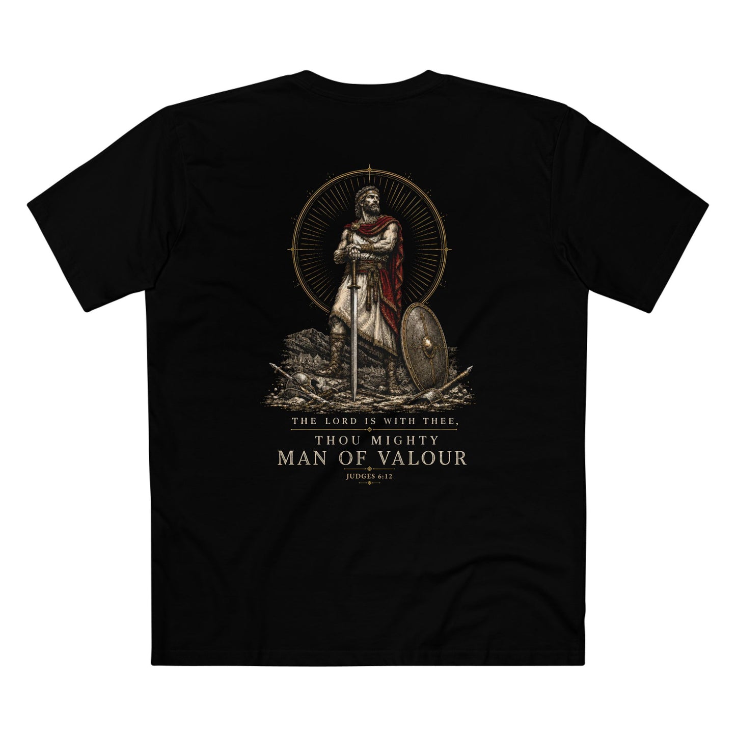 Man of Valour Premium Tee - Christian Warrior Graphic Wear