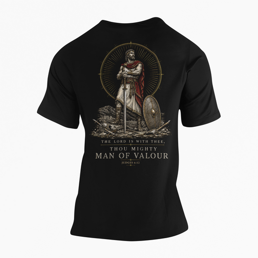 Man of Valour Premium Tee - Christian Warrior Graphic Wear